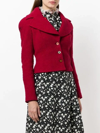 Pre-owned John Galliano Wide Lapels Jacket In Red