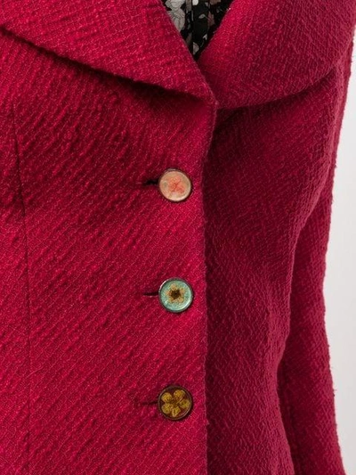 Pre-owned John Galliano Wide Lapels Jacket In Red
