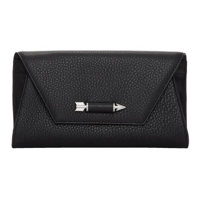 Shop Mackage Black Flex Clutch In Black/nicke