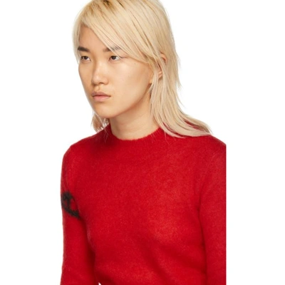 Shop Alyx 1017  9sm Red Mohair Judy Sweater In 033 Red