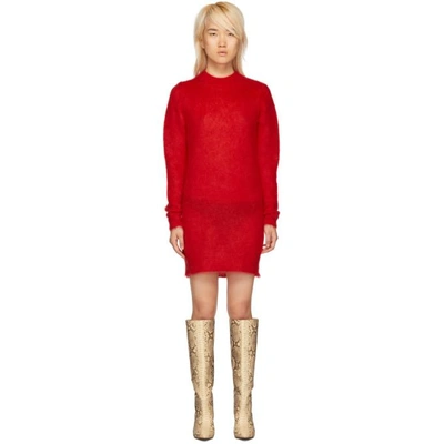 Shop Alyx 1017  9sm Red Mohair Stevie Dress In 033 Red