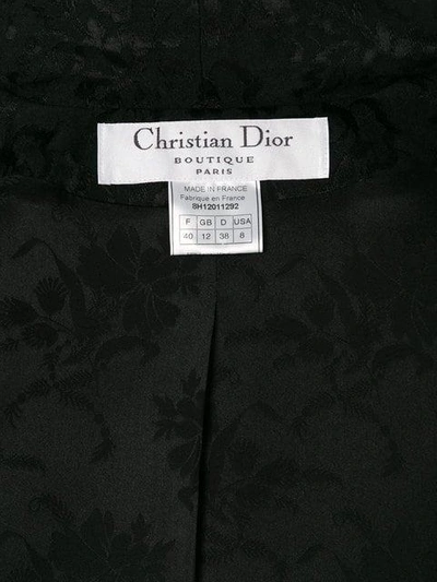 Pre-owned Dior  Pussy Bow Brocade Jacket In Blue