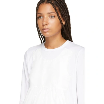 Shop Comme Des Garçons Comme Des Garçons Comme Des Garcons Comme Des Garcons White Taffeta Tank Panel T-shirt In 2 White/off