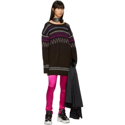 Shop Junya Watanabe Brown And Multicolor Jacquard Sweater In 2 Brown
