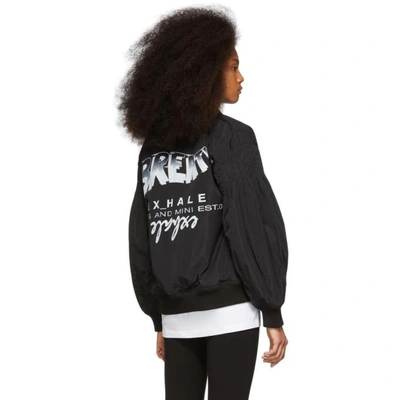 Shop Perks And Mini Black Breathe Bomber Jacket In Black Blak