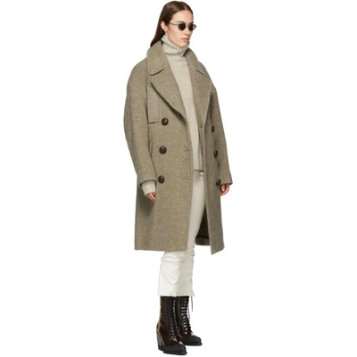 Shop Isabel Marant Taupe Wool Etim Coat In 50ta Taupe