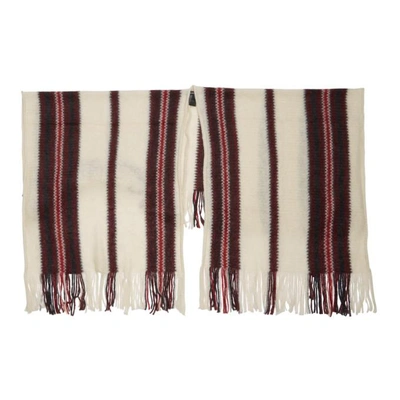 Shop Isabel Marant Red And White Kassy French Touch Shawl In 70rd Red