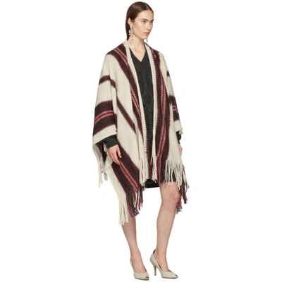 Shop Isabel Marant Red And White Kassy French Touch Shawl In 70rd Red