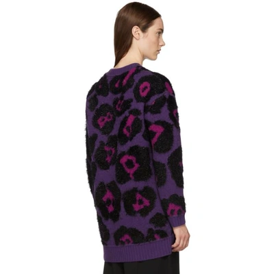 Shop Marc Jacobs Purpe Knit Tunic Sweater In 501 Purple