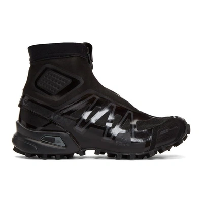 Shop Salomon Black Snowcross Advanced Ltd Sneakers In Blk/blk/blk
