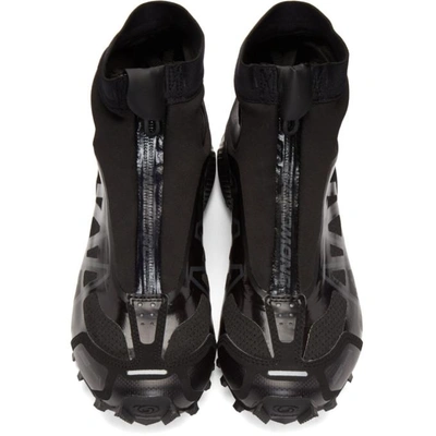 Shop Salomon Black Snowcross Advanced Ltd Sneakers In Blk/blk/blk