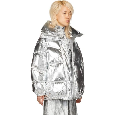 Shop Mm6 Maison Margiela Silver Limited Edition Puffer Down Jacket In 905 Silver