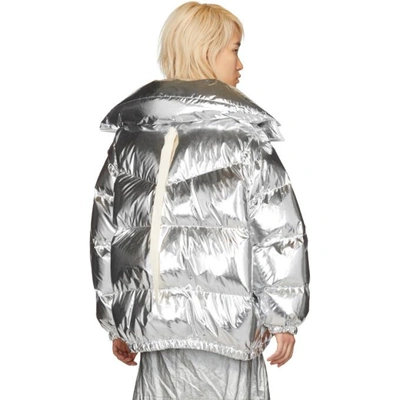 Shop Mm6 Maison Margiela Silver Limited Edition Puffer Down Jacket In 905 Silver