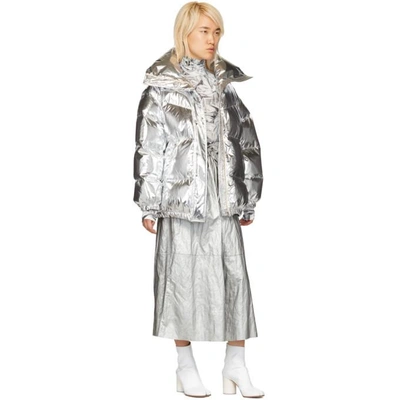 Shop Mm6 Maison Margiela Silver Limited Edition Puffer Down Jacket In 905 Silver