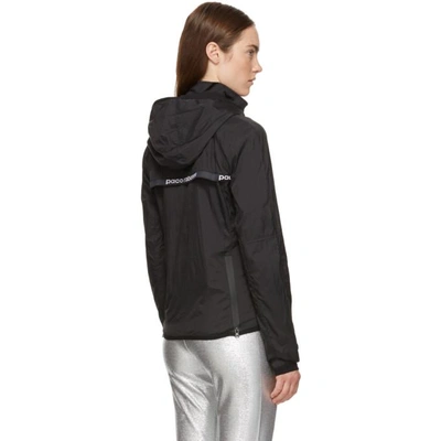 Shop Rabanne Paco  Black Nylon Bodyline Windbreaker Jacket In 001 Black