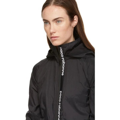 Shop Rabanne Paco  Black Nylon Bodyline Windbreaker Jacket In 001 Black