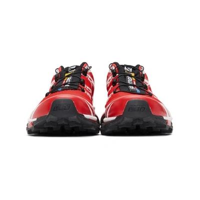 Shop Salomon Red S/lab Xt-6 Softground Adv Sneakers In Red/blk/wht