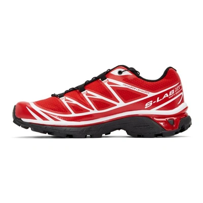 Shop Salomon Red S/lab Xt-6 Softground Adv Sneakers In Red/blk/wht
