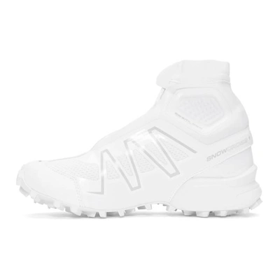 Shop Salomon White Snowcross Adv Ltd Sneakers In White/white