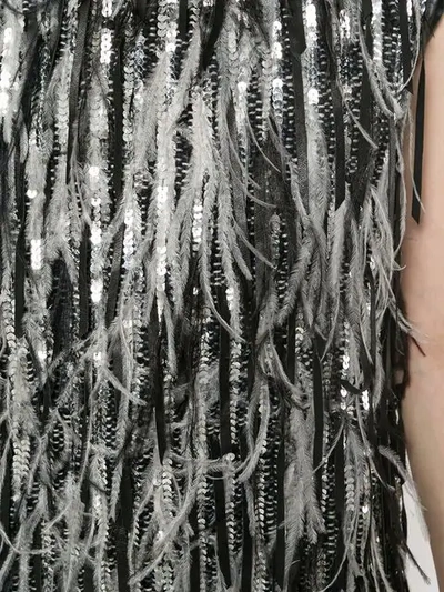 Shop Dior Christian  Vintage Sequinned Feather Dress - Black