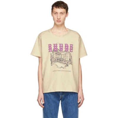 Shop Rhude White Chateau Logo T-shirt In White Wht