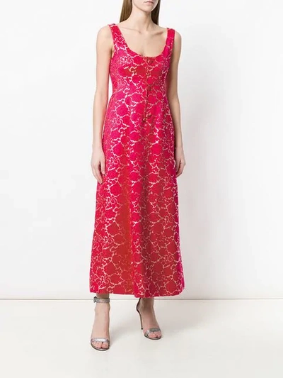 Shop Givenchy Vintage 1963 Jacquard Buttoned Gown - Pink