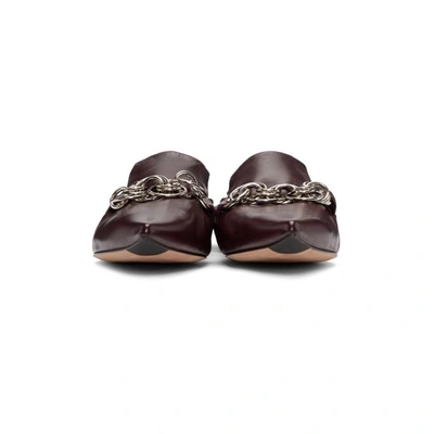 Shop Chloé Burgundy Reese Loafers