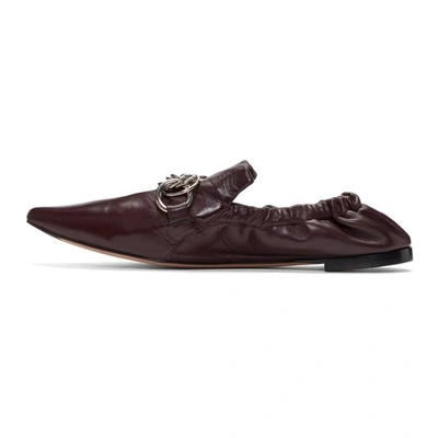 Shop Chloé Burgundy Reese Loafers