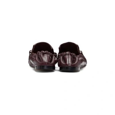 Shop Chloé Burgundy Reese Loafers