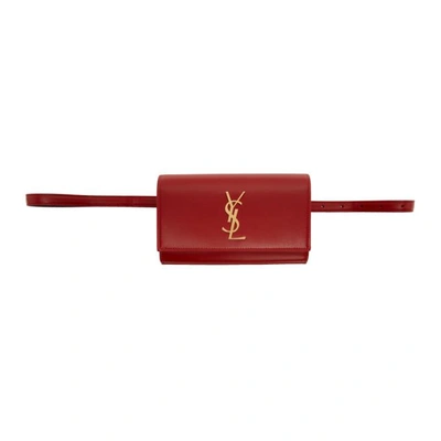 Shop Saint Laurent Red Kate Belt Bag
