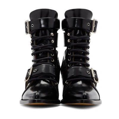 Shop Chloé Chloe Black Rylee Strap Boots In 001 Black