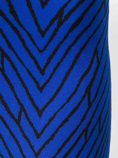 Pre-owned Emanuel Ungaro Vintage Geometric Print Leggings In Blue