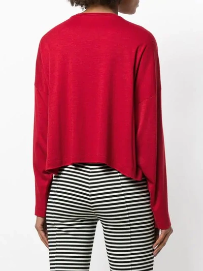 Pre-owned Krizia Vintage Loose Fit Jumper In Red