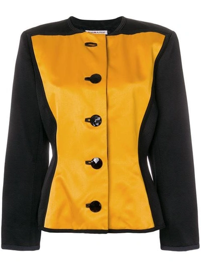 Pre-owned Saint Laurent Boxy Buttoned Jacket In Yellow