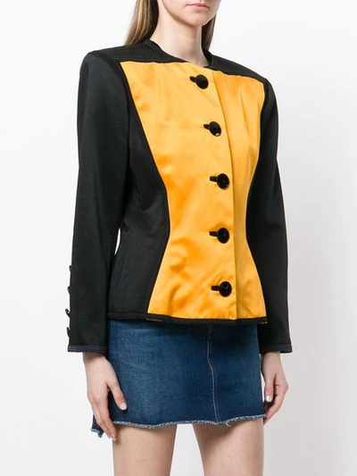 Pre-owned Saint Laurent Boxy Buttoned Jacket In Yellow
