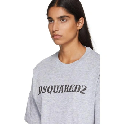 Shop Dsquared2 Grey Logo T-shirt In 857m Grey