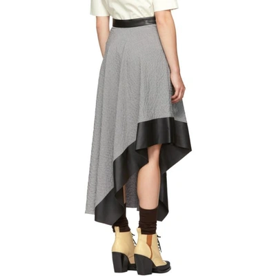 Shop Loewe Black & White Asymmetric Skirt