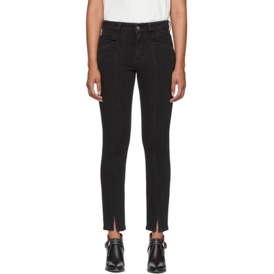 Shop Givenchy Black Slit Jeans In 001 Black