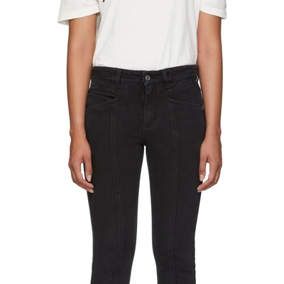 Shop Givenchy Black Slit Jeans In 001 Black
