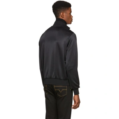 Shop Versace Black Statues Zip-up Jacket In A008 Black