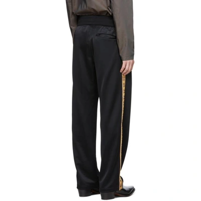 Shop Versace Black Side Print Lounge Trousers In A008 Black