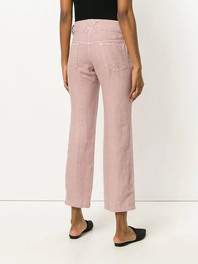 Pre-owned Dolce & Gabbana Cropped Straight Trousers In Pink