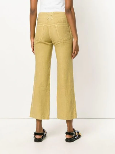 Pre-owned Dolce & Gabbana Bootcut Cropped Trousers In Neutrals