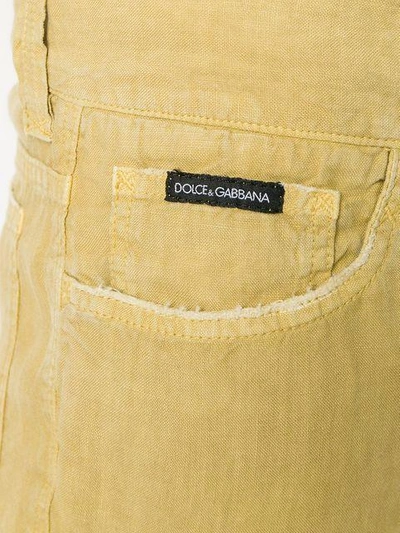 Pre-owned Dolce & Gabbana Bootcut Cropped Trousers In Neutrals