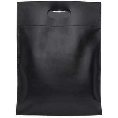 Shop Balenciaga Black Small Kitten Plastic Bag Shopper Tote In 1060 Blk/wh