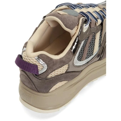 Shop Eytys Grey And Beige Jet Turbo Sneakers In Iron