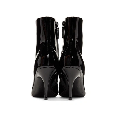 Shop Balenciaga Black Patent Bb Ankle Boots