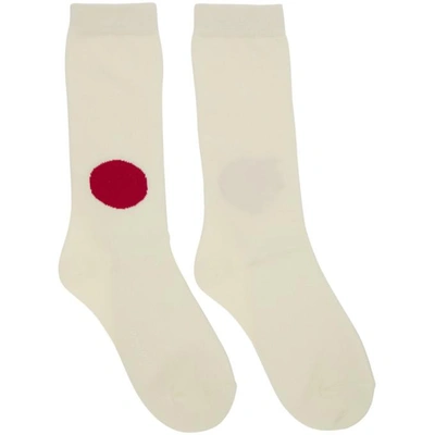 Shop Blue Blue Japan White Japan Flag Socks In 1-natural