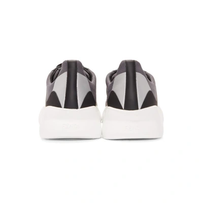 Shop Fendi Black And Grey Bag Bugs Sneakers In F13bp.blk.g