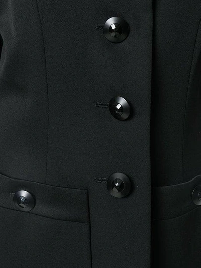 Pre-owned Saint Laurent Yves  Vintage 古着u形领修身夹克 - 黑色 In Black